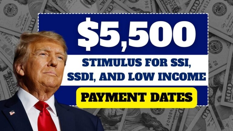 $5,500 Stimulus for SSI, SSDI, and Low Income Recipients