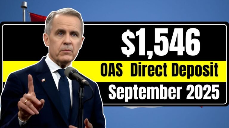 OAS $1,546 Direct Deposit Coming in September 2025 for Canadians (1)